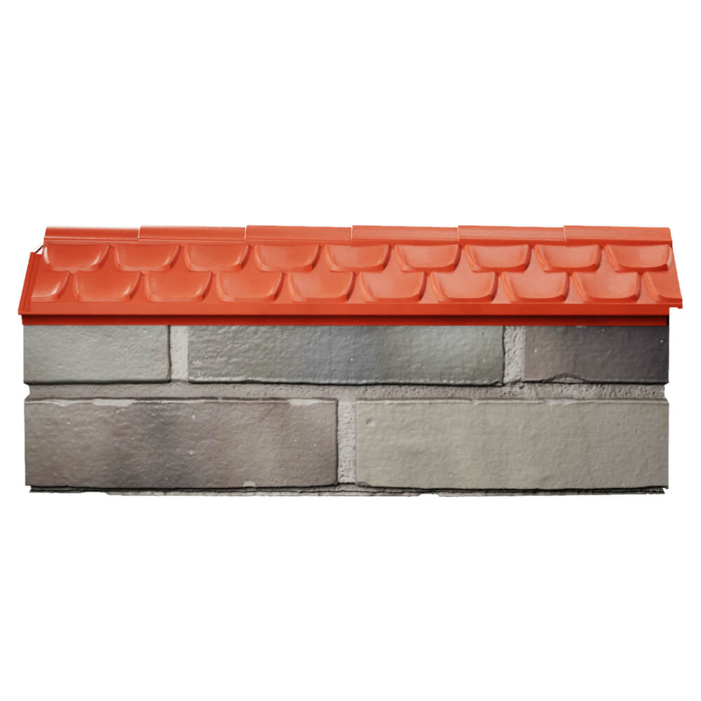Парапет Zking Эльбрус Красный с посадкой на 0.5 кирпича (130мм) в Альметьевске фото