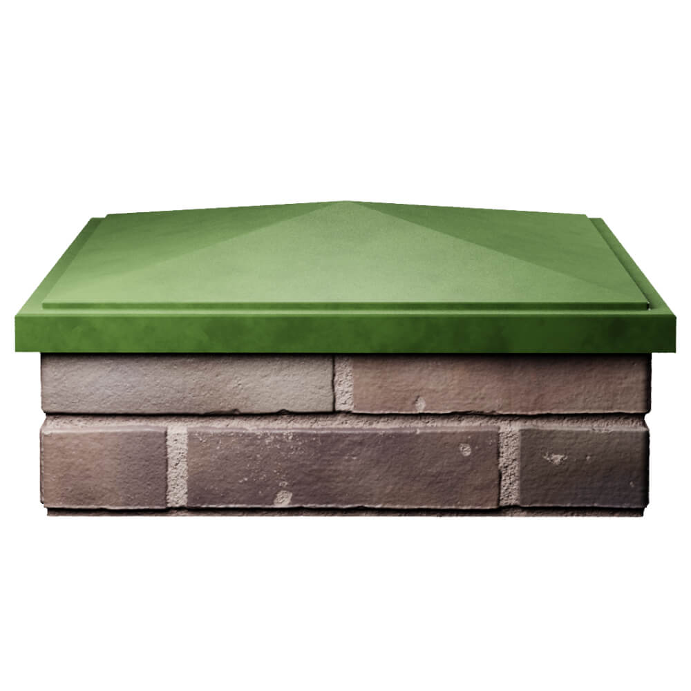 Колпак Zking БонаМоно Зеленый на столб 2х2 кирпича (515х515, 530х530мм) Альметьевск фото