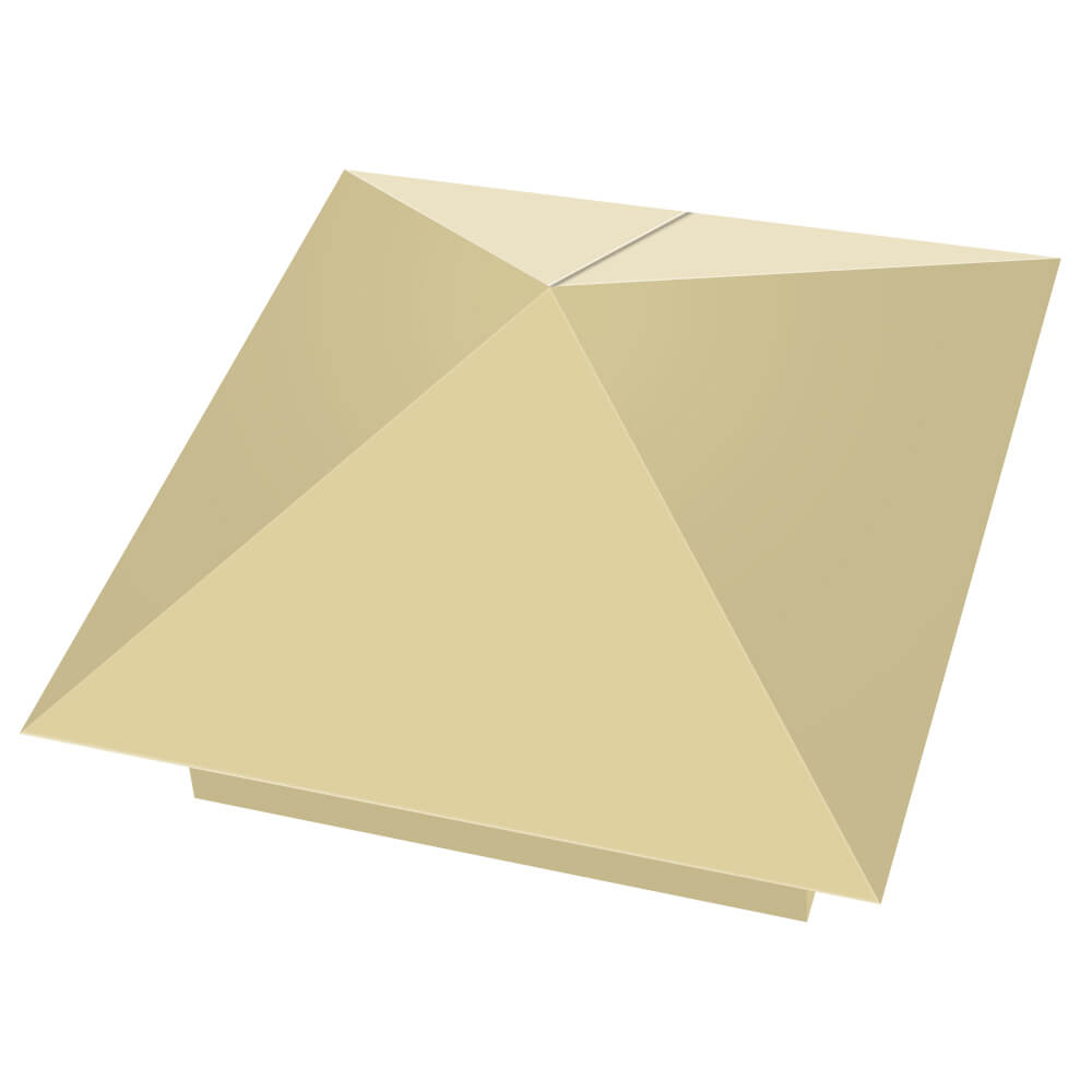 Колпак металлический 400х400мм RAL1014 Бежевый заборный Альметьевск фото