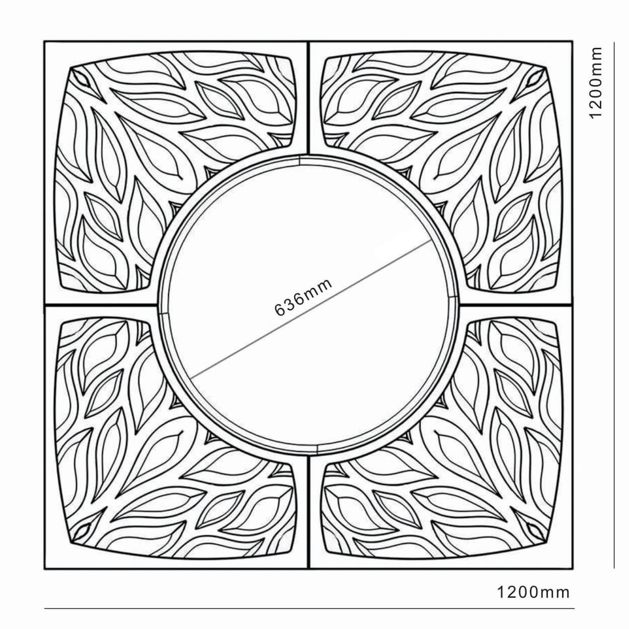 Приствольная решетка для дерева ZKING CRUST 1.2х1.2м Черная в Альметьевске фото
