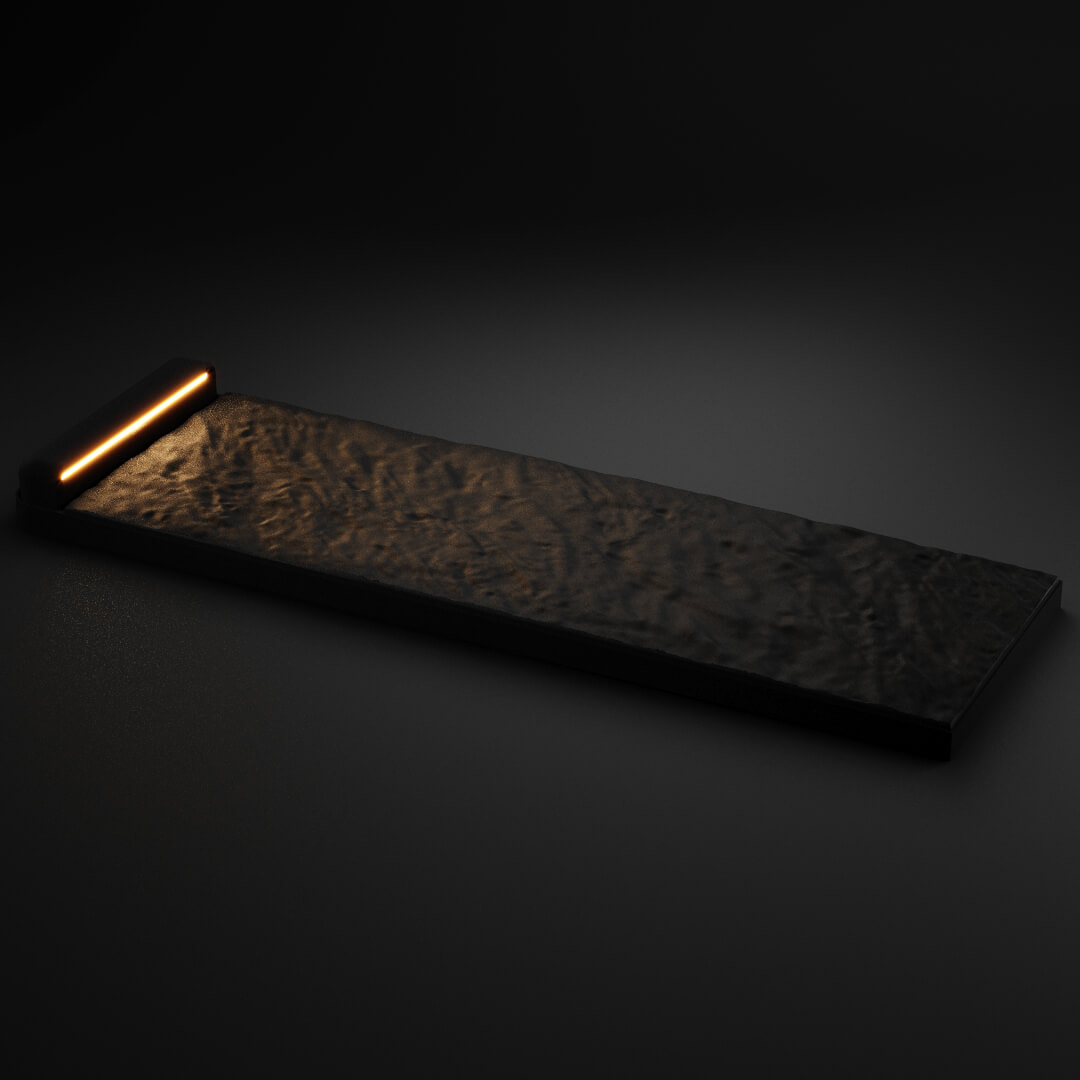 LED Светильник для шаговой плиты STONE Черный Сланец 330х75х98мм в Альметьевске фото