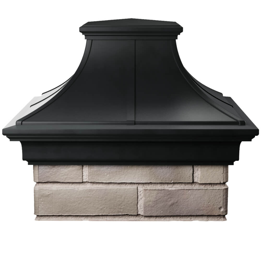 Колпак Zking Монблан Премиум Черный на столб 1.5х1.5 кирпича (385х385мм) Альметьевск фото