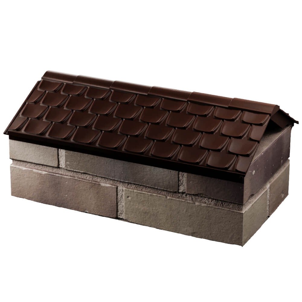 Парапет Zking Эльбрус Коричневый с посадкой на 1 кирпич (255мм) в Альметьевске фото