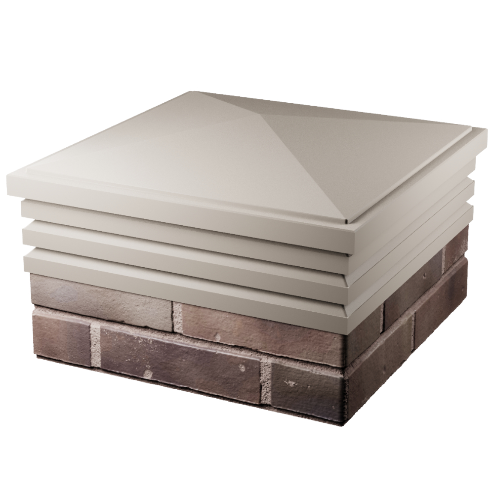 Колпак Zking Бона ХайТек Бежевый на столб 2х2 кирпича (513х513мм) в Альметьевске фото