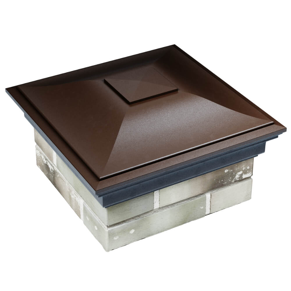 Колпак Zking Монблан Коричневый на столб 1.5х1.5 кирпича (385х385мм) в Альметьевске фото