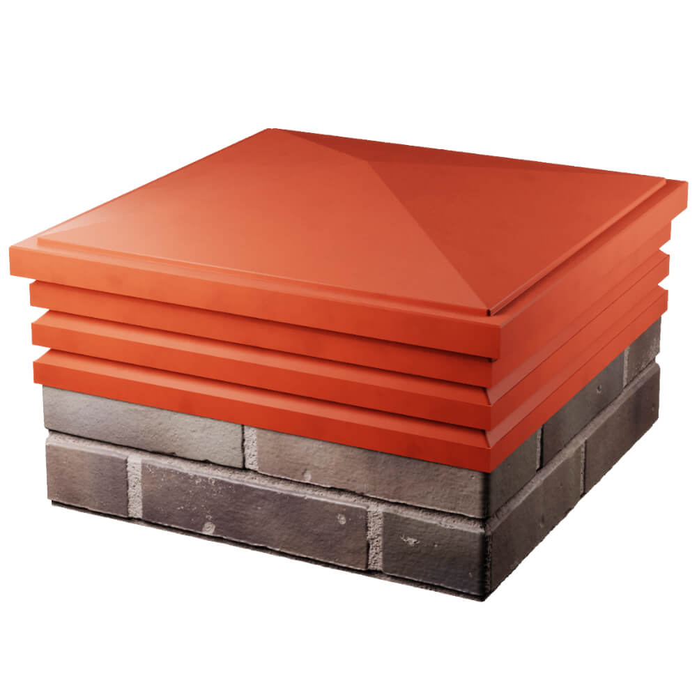 Колпак Zking Бона ХайТек Красный на столб 2х2 кирпича (513х513мм) в Альметьевске фото