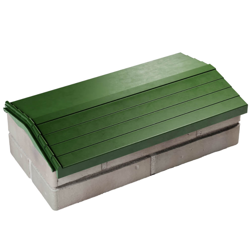 Парапет Zking Бона ХайТек Зеленый с посадкой на 1 кирпич (200/225/255мм) в Альметьевске фото