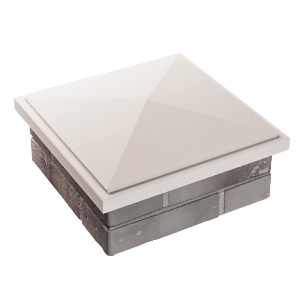 Колпак Zking БонаМоно Бежевый на столб 1.5х1.5 кирпича (385х385, 400х400мм) в Альметьевске фото