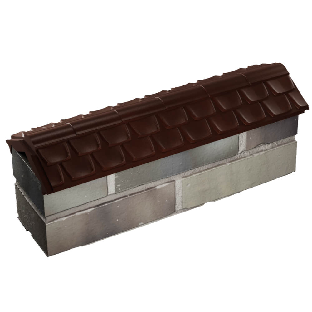 Парапет Zking Эльбрус Коричневый с посадкой на 0.5 кирпича (130мм) в Альметьевске фото