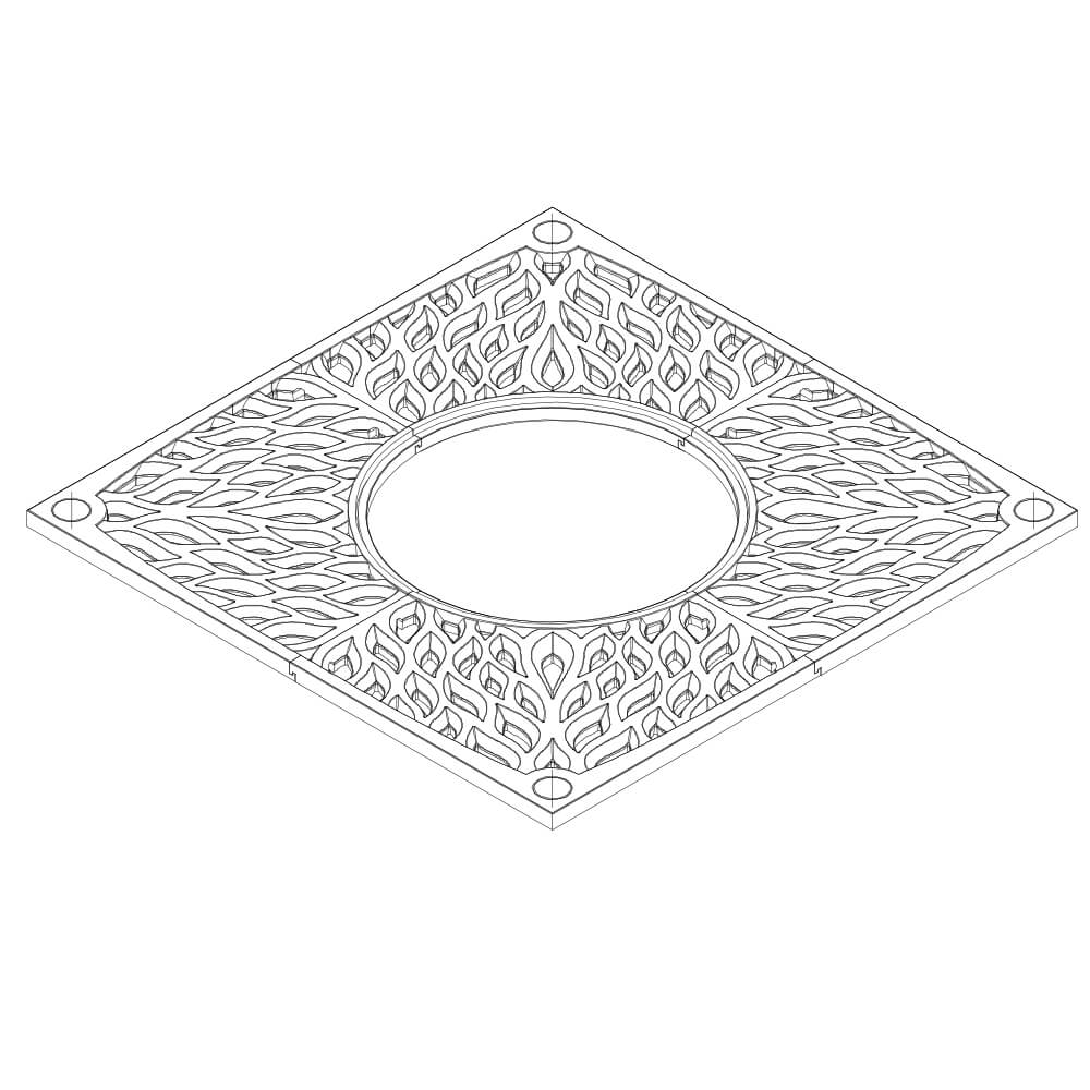 Приствольная решетка для дерева ZKING CRUST 2х2м Черная в Альметьевске фото