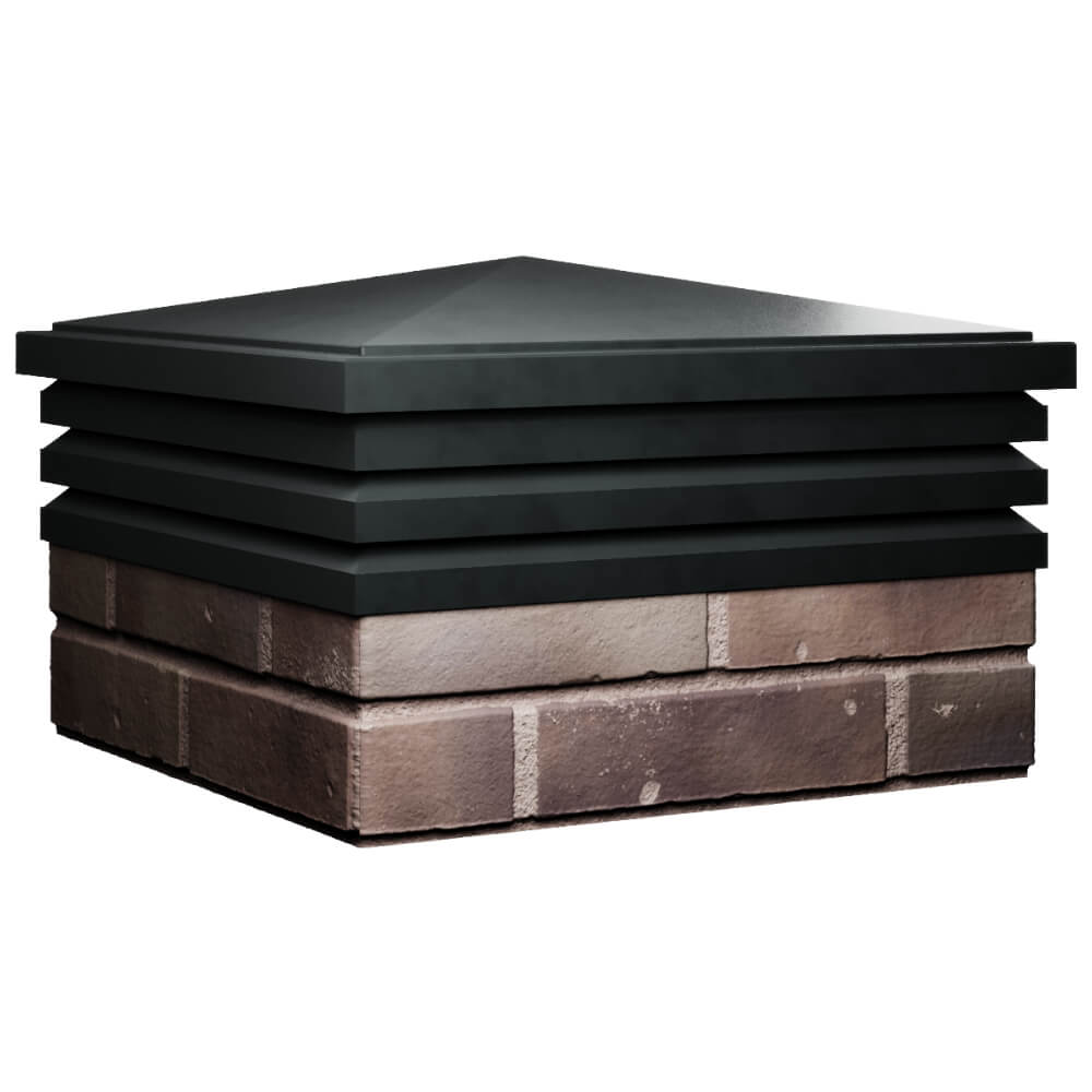 Колпак Zking Бона ХайТек Черный на столб 2х2 кирпича (513х513мм) в Альметьевске фото