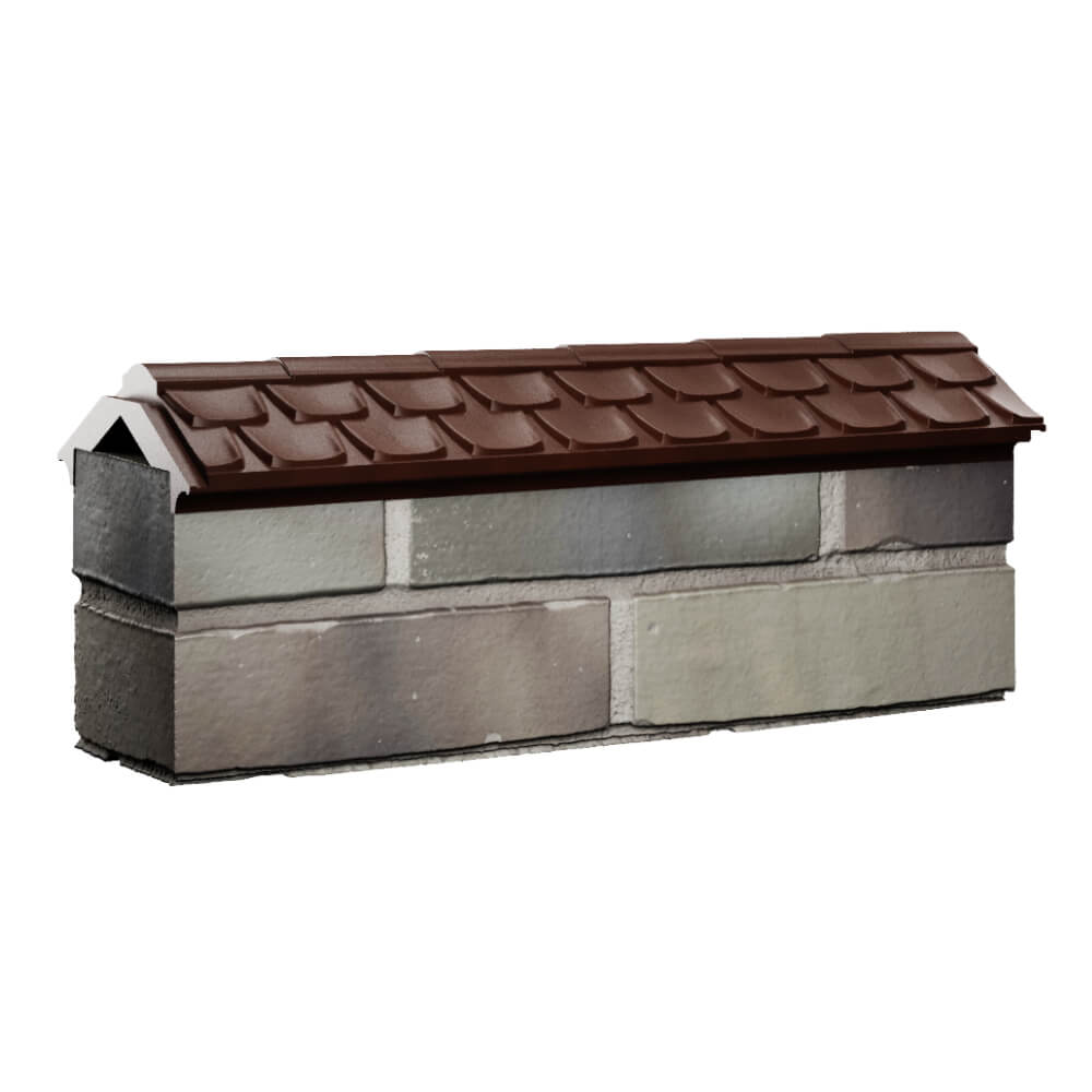 Парапет Zking Эльбрус Коричневый с посадкой на 0.5 кирпича (130мм) Альметьевск фото