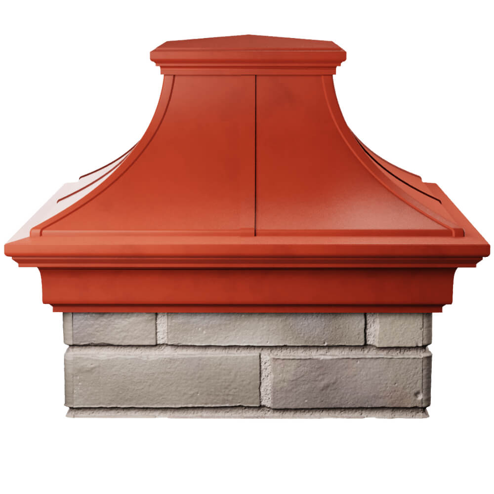 Колпак Zking Монблан Премиум Красный на столб 1.5х1.5 кирпича (385х385мм) Альметьевск фото