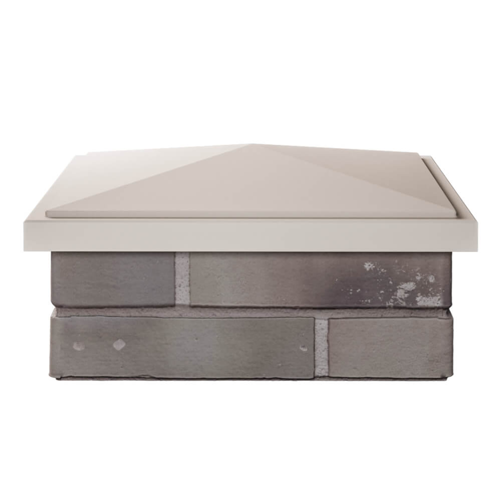 Колпак Zking БонаМоно Бежевый на столб 1.5х1.5 кирпича (385х385, 400х400мм) Альметьевск фото