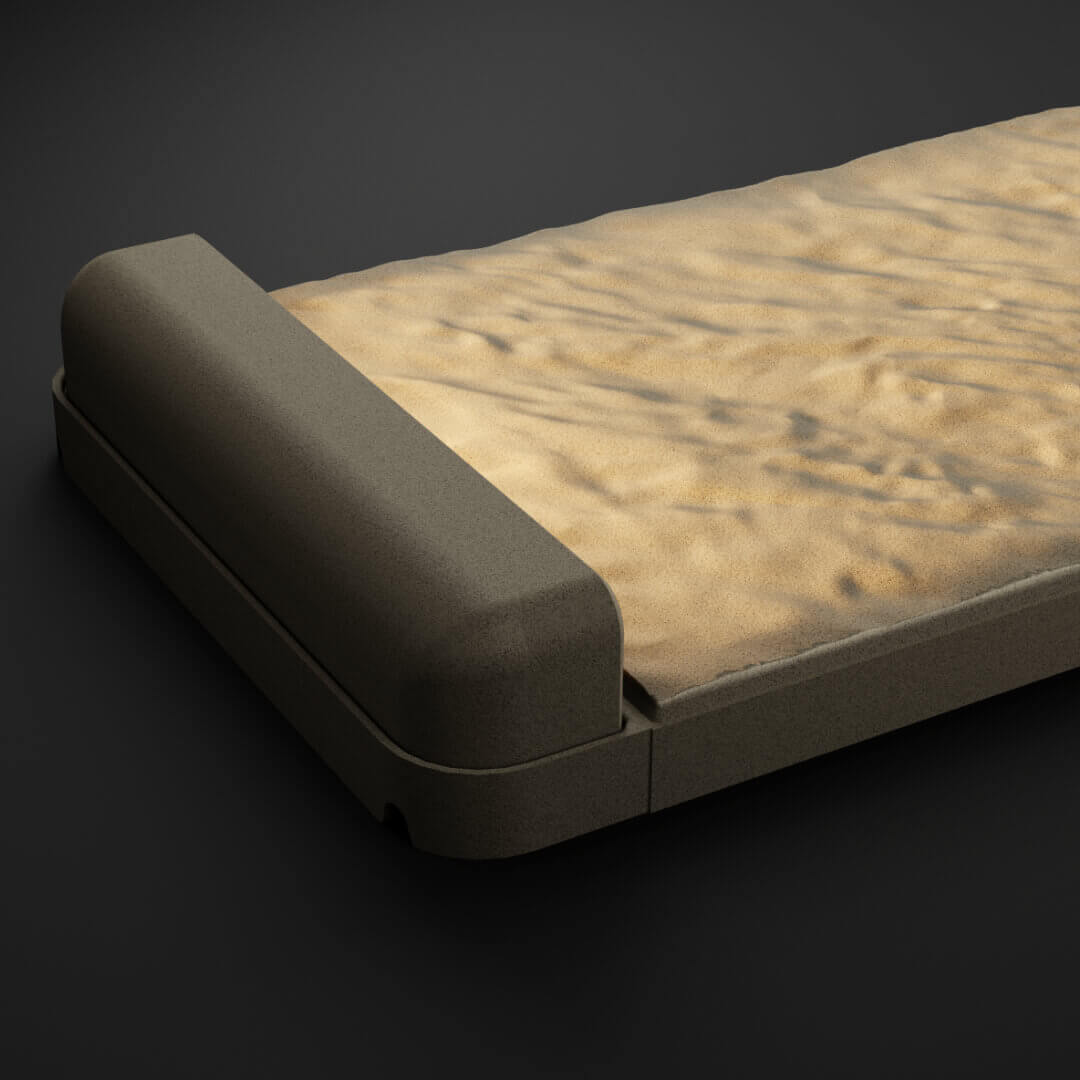 LED Светильник для шаговой плиты STONE Светлая Галька 330х75х98мм в Альметьевске фото