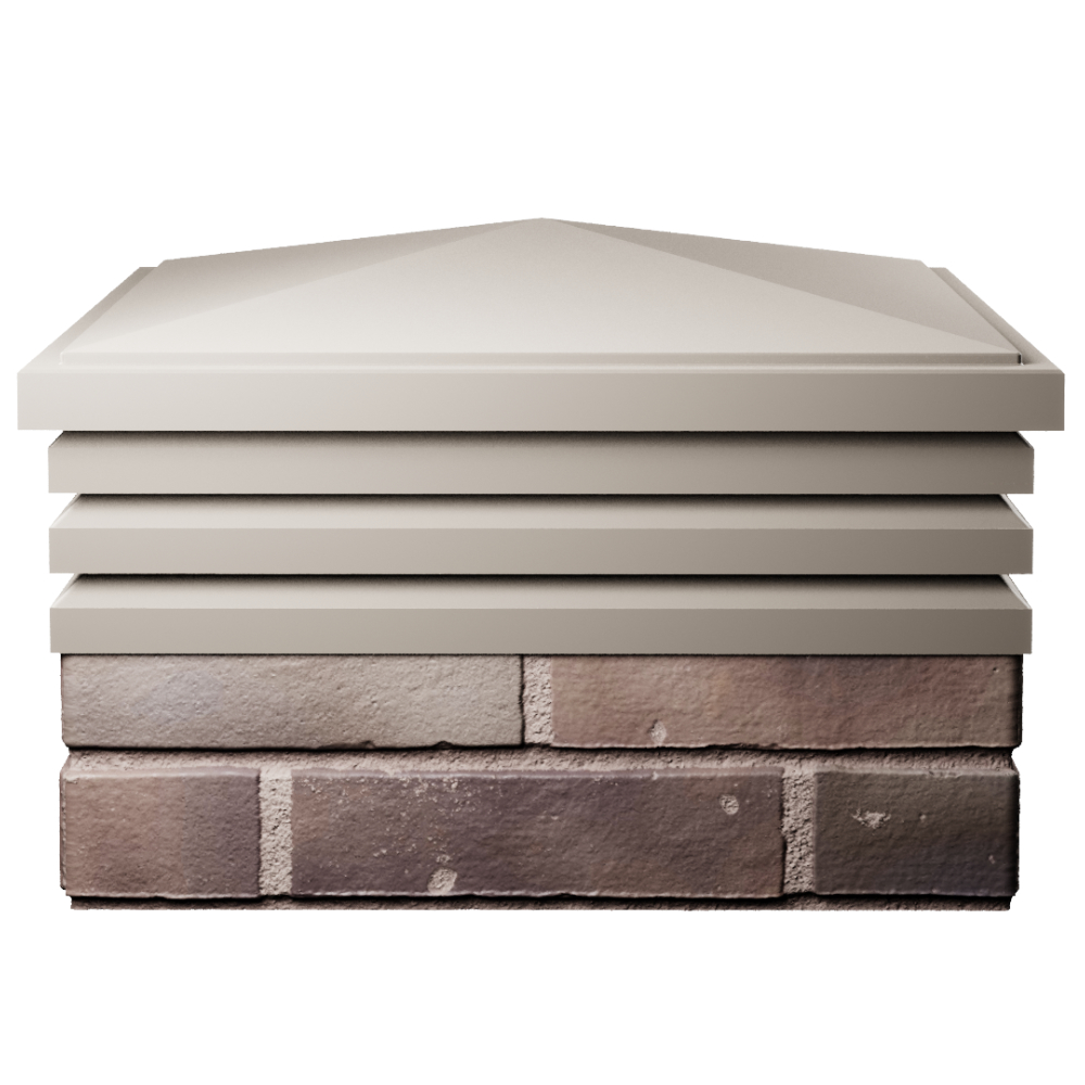 Колпак Zking Бона ХайТек Бежевый на столб 2х2 кирпича (513х513мм) Альметьевск фото