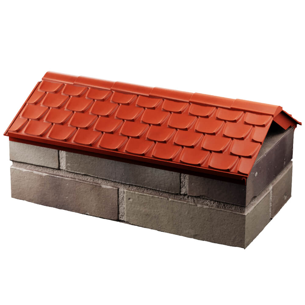 Парапет Zking Эльбрус Красный с посадкой на 1 кирпич (255мм) в Альметьевске фото