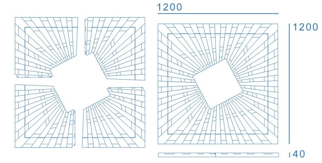 Приствольная решетка для дерева ZKING ATMOSPHERE 1.2х1.2м Бежевая в Альметьевске фото