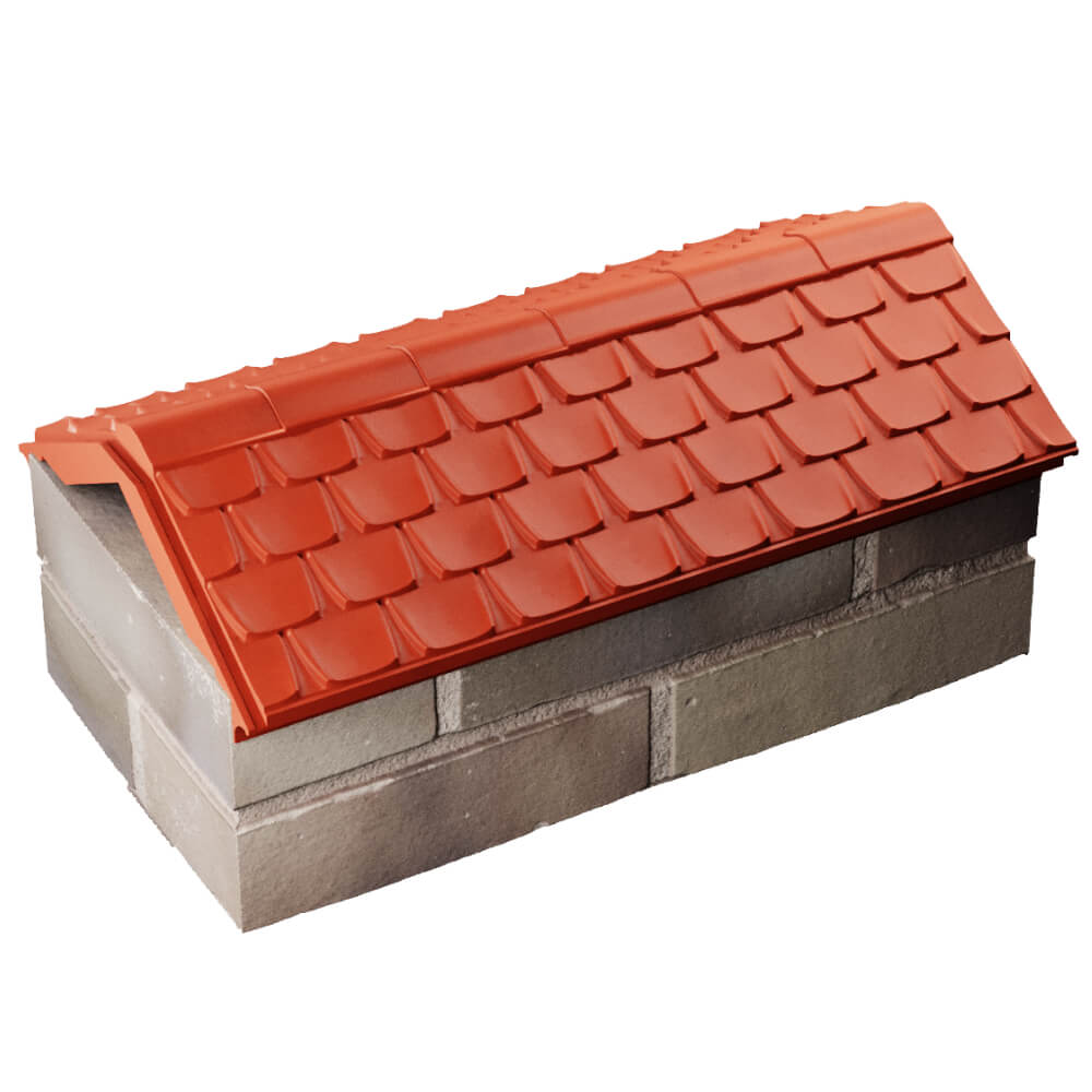 Парапет Zking Эльбрус Красный с посадкой на 1 кирпич (255мм) в Альметьевске фото