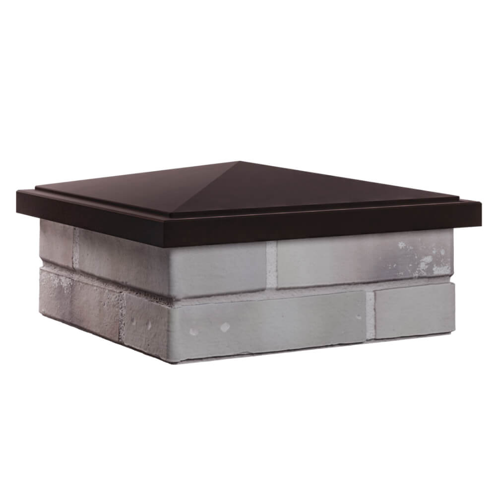 Колпак Zking БонаМоно Коричневый на столб 1.5х1.5 кирпича (385х385, 400х400мм) в Альметьевске фото