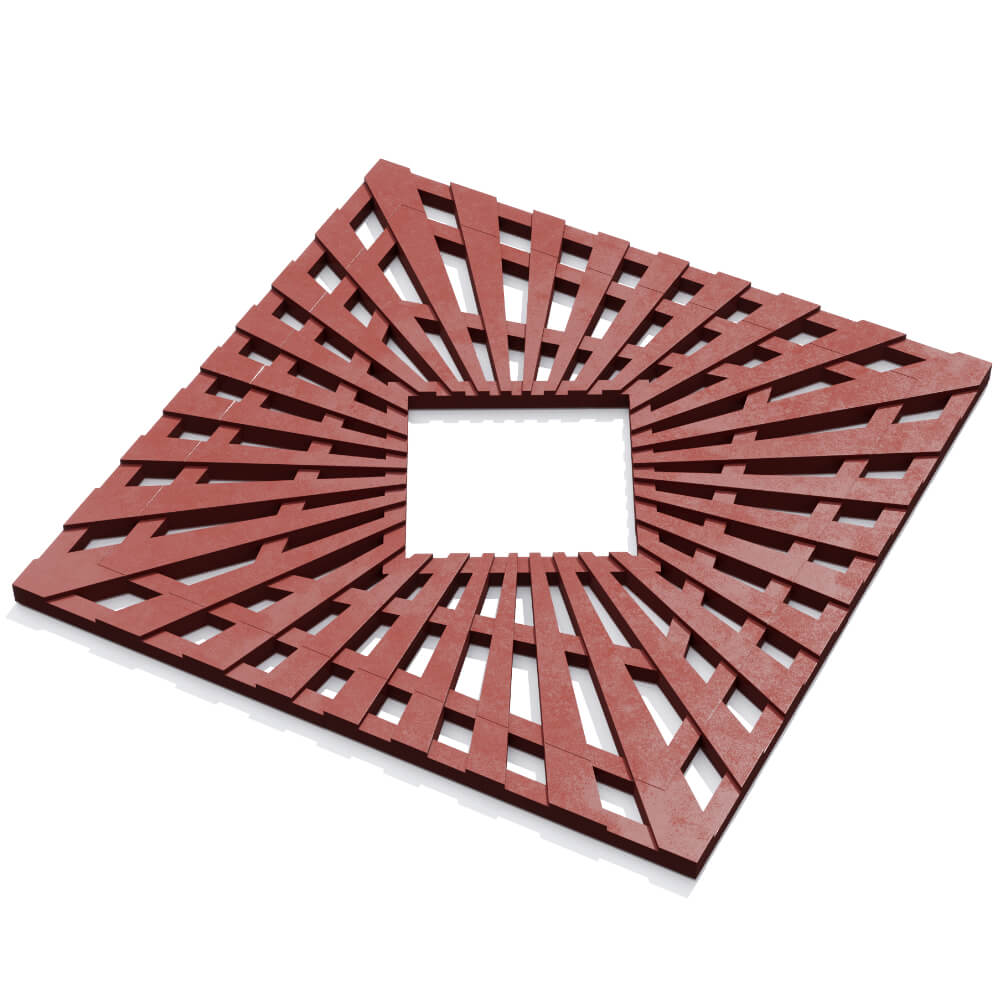 Приствольная решетка для дерева ZKING ATMOSPHERE 1.2х1.2м Красная в Альметьевске фото