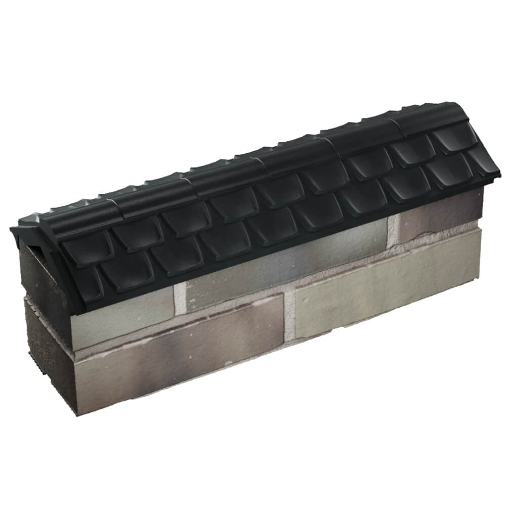 Парапет Zking Эльбрус Черный с посадкой на 0.5 кирпича (130мм) в Альметьевске фото