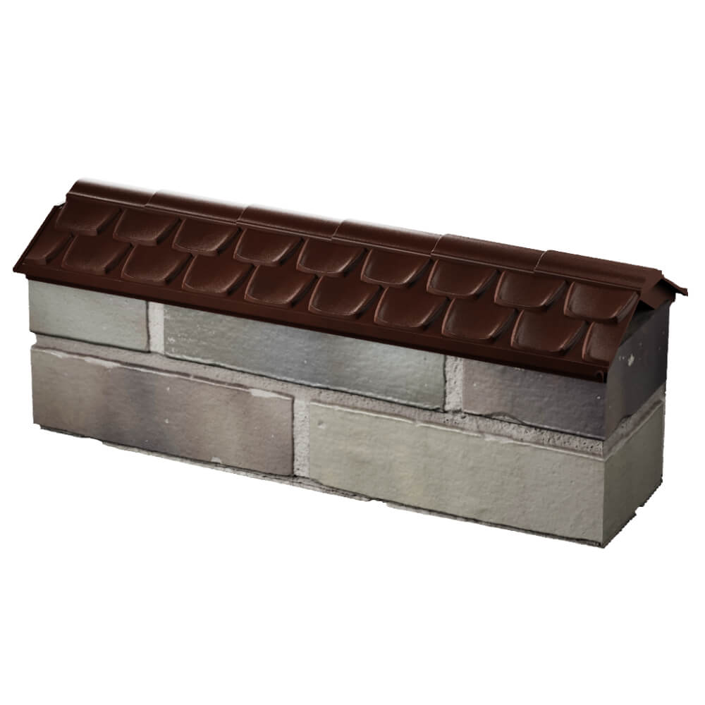 Парапет Zking Эльбрус Коричневый с посадкой на 0.5 кирпича (130мм) в Альметьевске фото