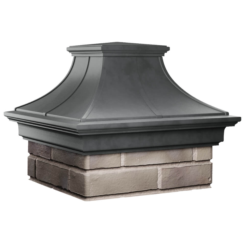 Колпак Zking Монблан Премиум Серый на столб 1.5х1.5 кирпича (385х385мм) в Альметьевске фото