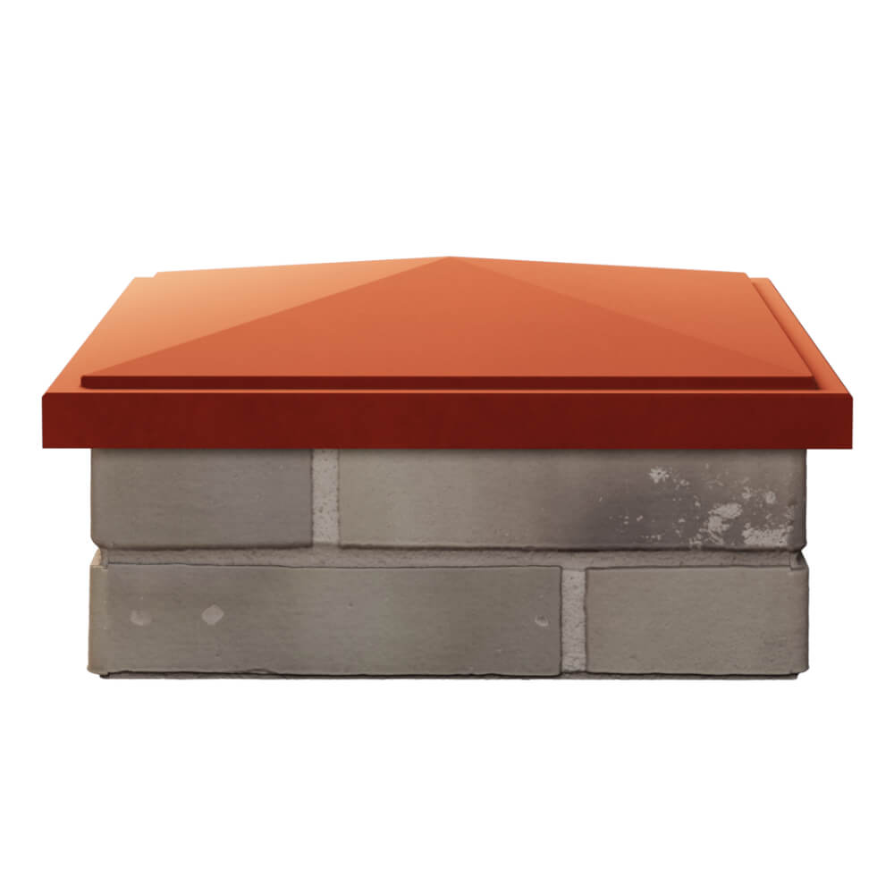 Колпак Zking БонаМоно Красный на столб 1.5х1.5 кирпича (385х385, 400х400мм) Альметьевск фото