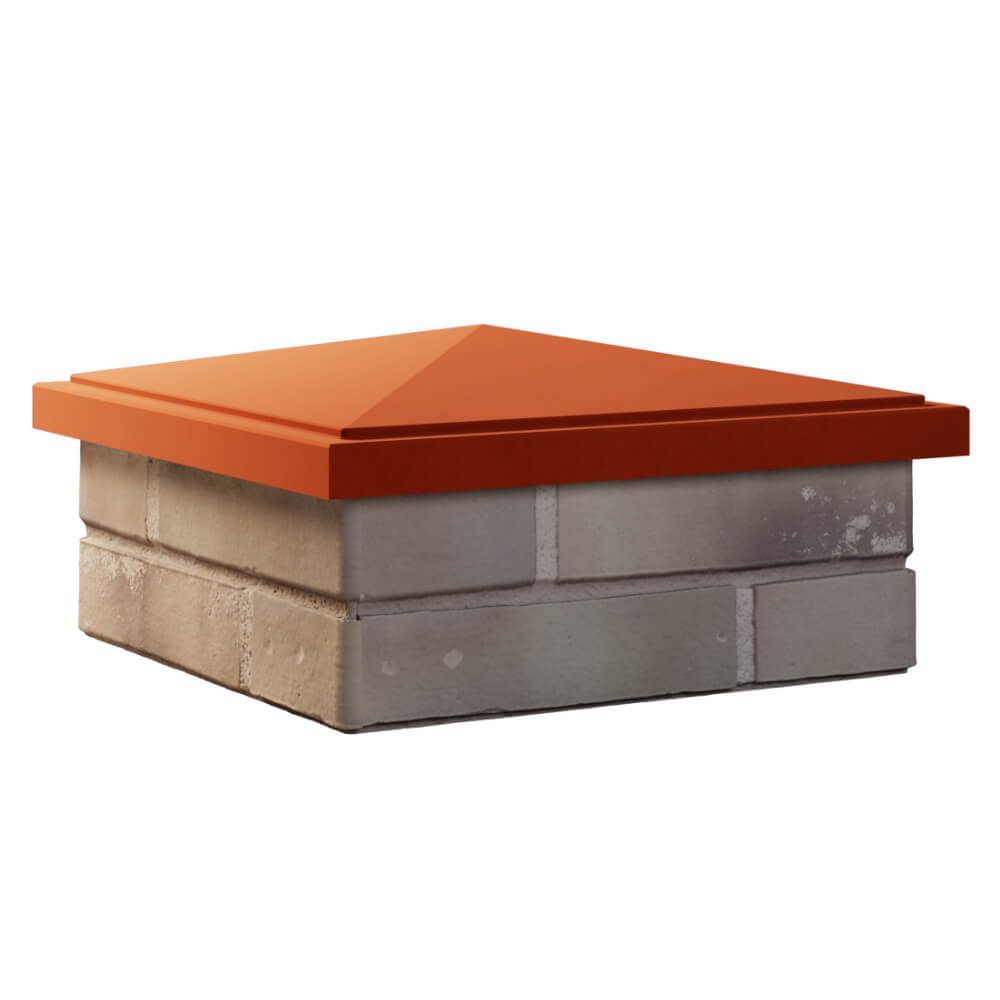 Колпак Zking БонаМоно Красный на столб 1.5х1.5 кирпича (385х385, 400х400мм) в Альметьевске фото