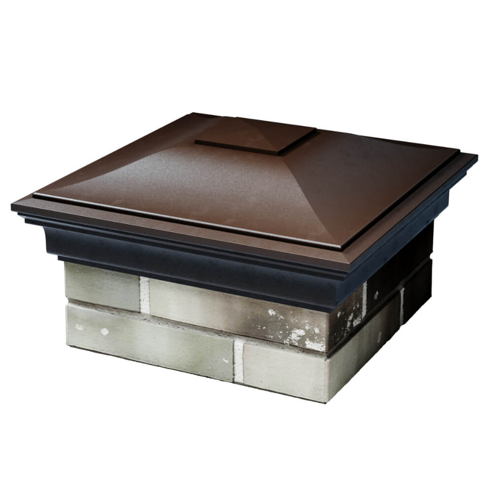 Колпак Zking Монблан Коричневый на столб 1.5х1.5 кирпича (385х385мм) в Альметьевске фото