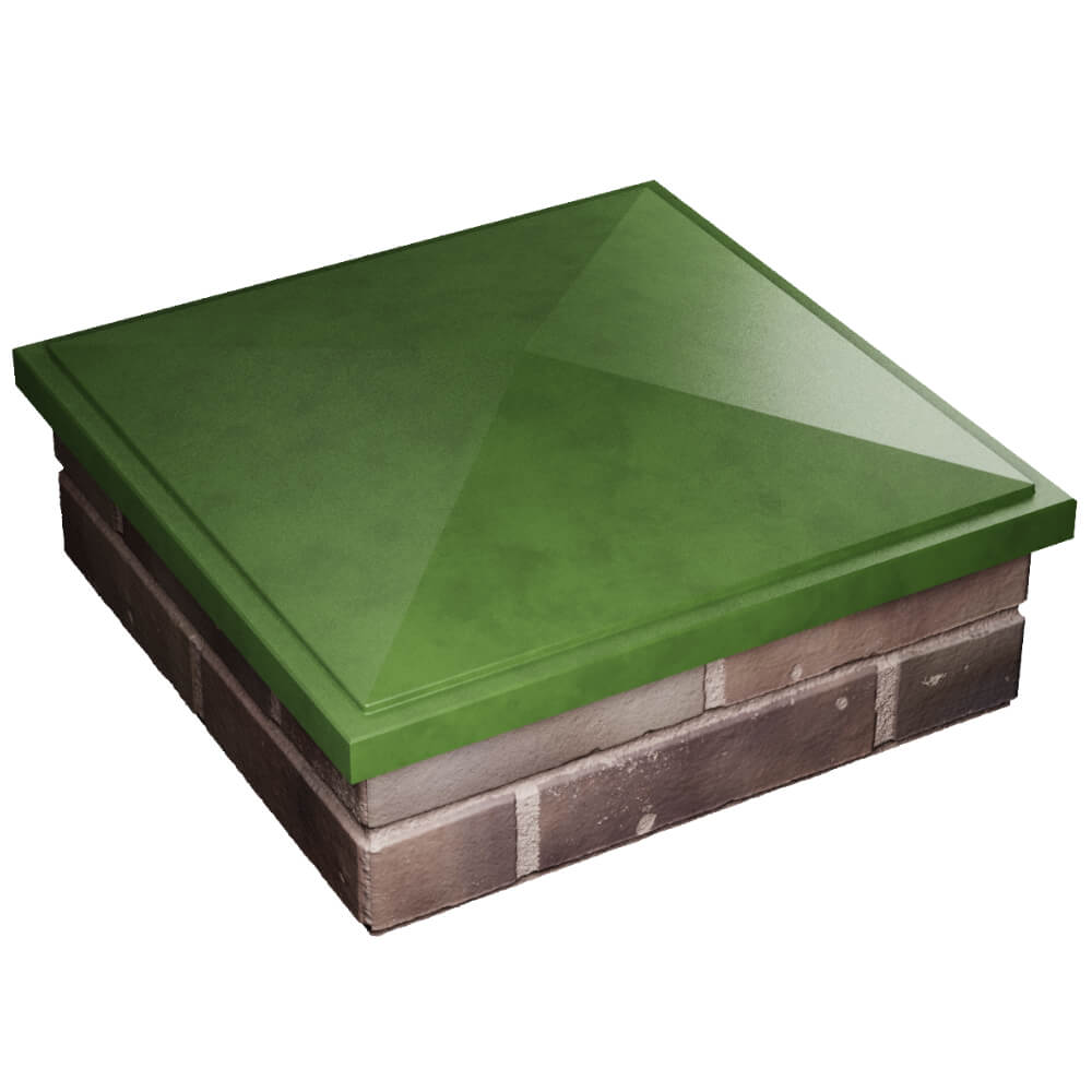 Колпак Zking БонаМоно Зеленый на столб 2х2 кирпича (515х515, 530х530мм) в Альметьевске фото