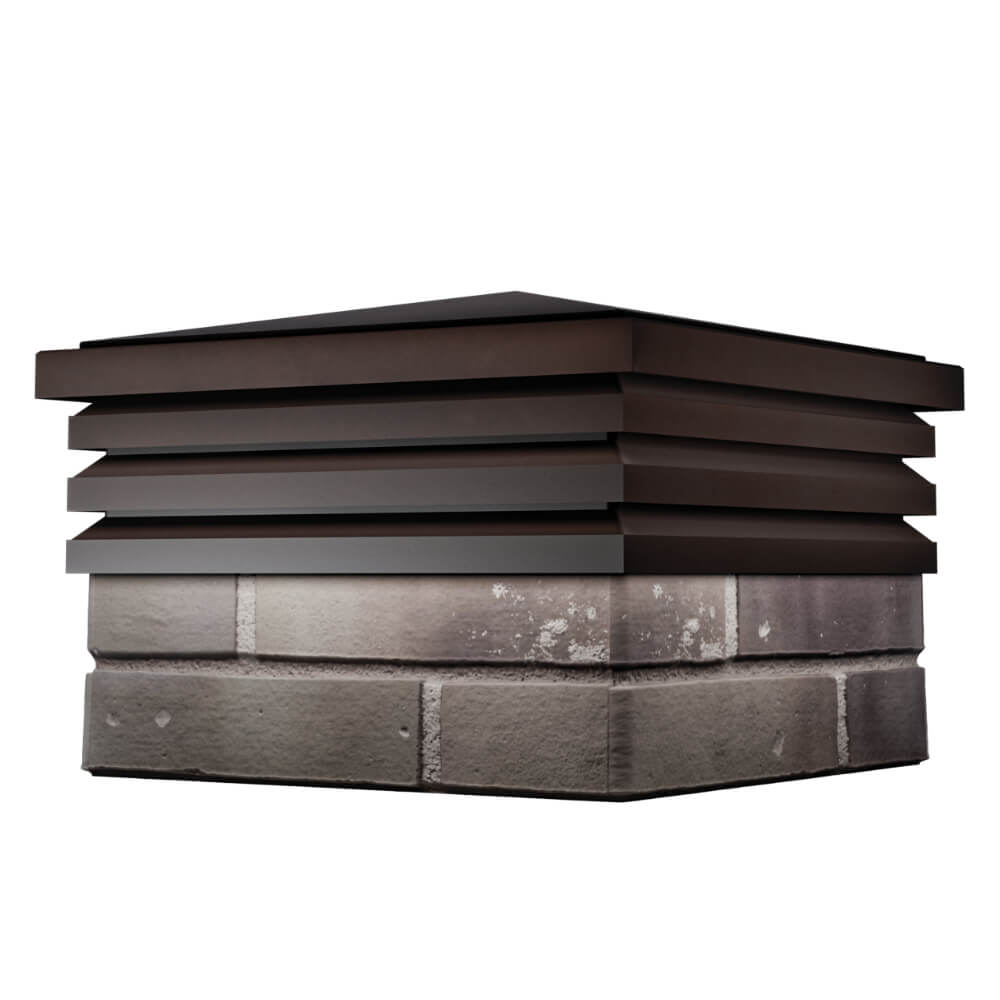 Колпак Zking Бона ХайТек Коричневый на столб 1.5х1.5 кирпича (385х385мм) в Альметьевске фото