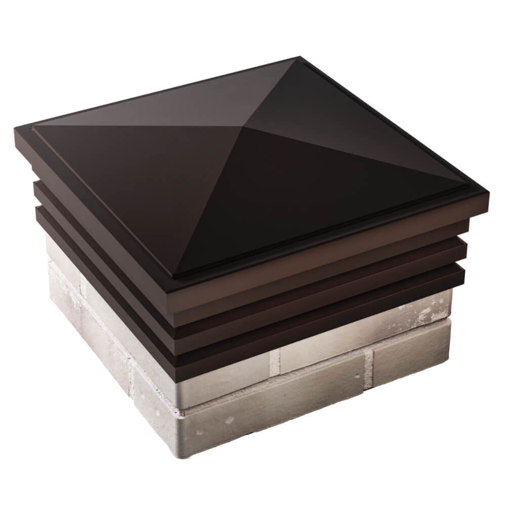 Колпак Zking Бона ХайТек Коричневый на столб 1.5х1.5 кирпича (385х385мм) в Альметьевске фото