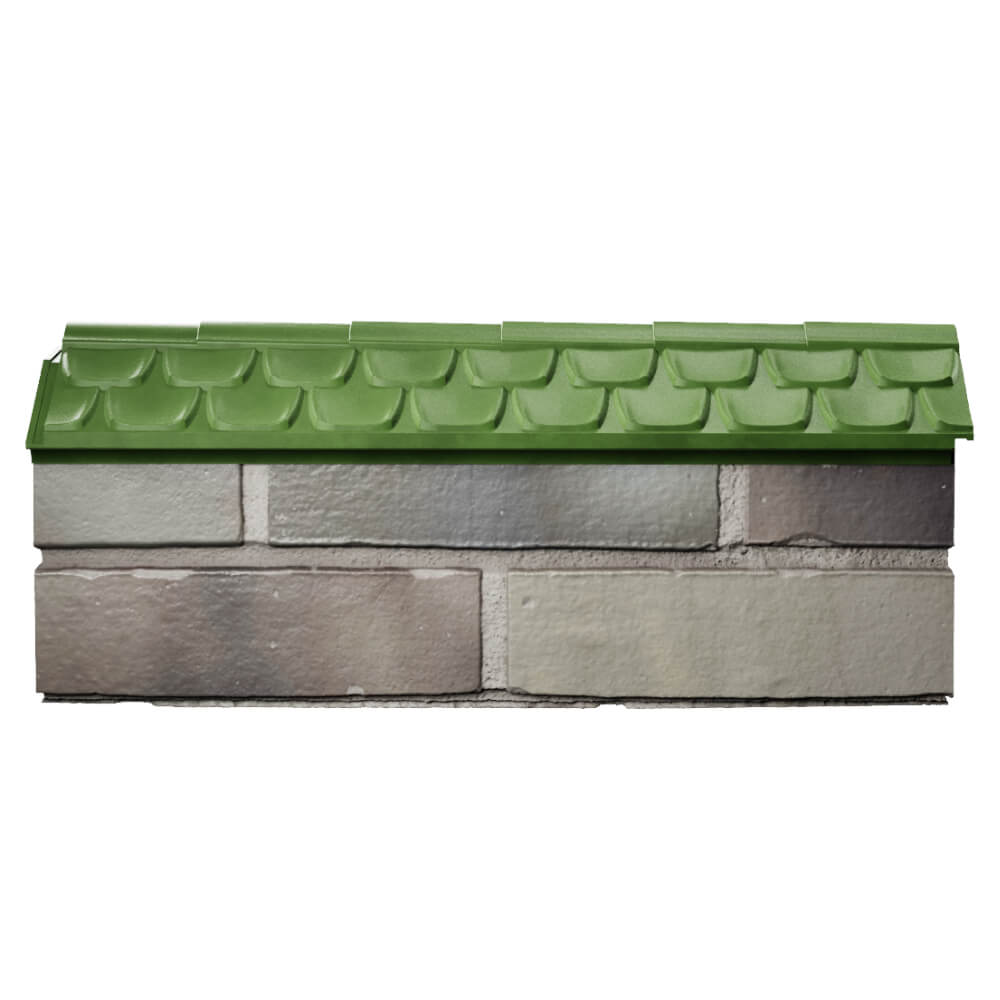 Парапет Zking Эльбрус Зеленый с посадкой на 0.5 кирпича (130мм) в Альметьевске фото
