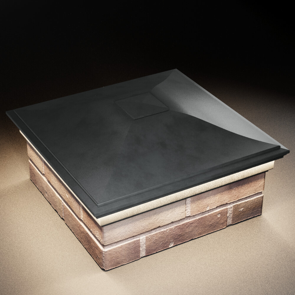 Колпак Zking Монблан Серый на столб 2х2 кирпича (515х515мм) c подсветкой в Альметьевске фото