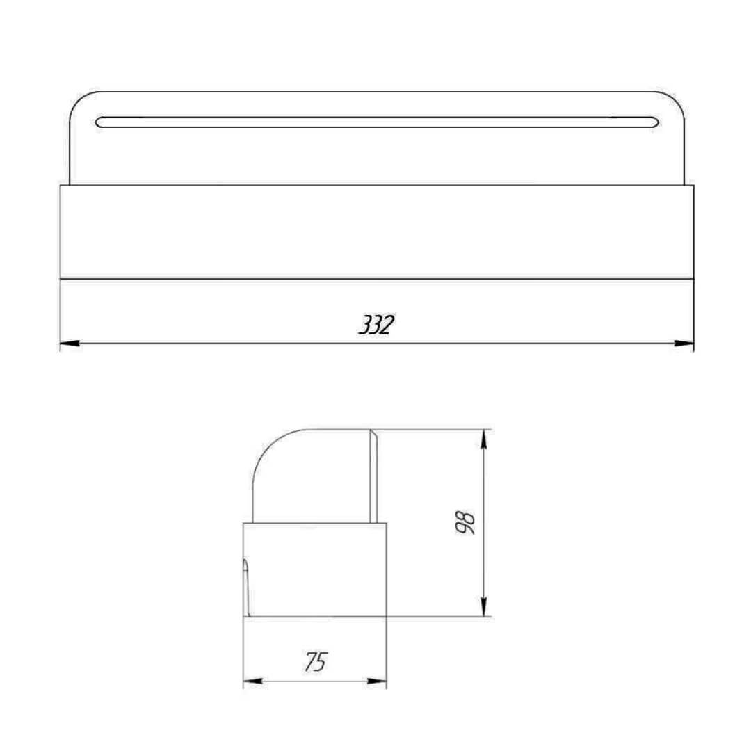 LED Светильник для шаговой плиты STONE Светлая Галька 330х75х98мм в Альметьевске фото