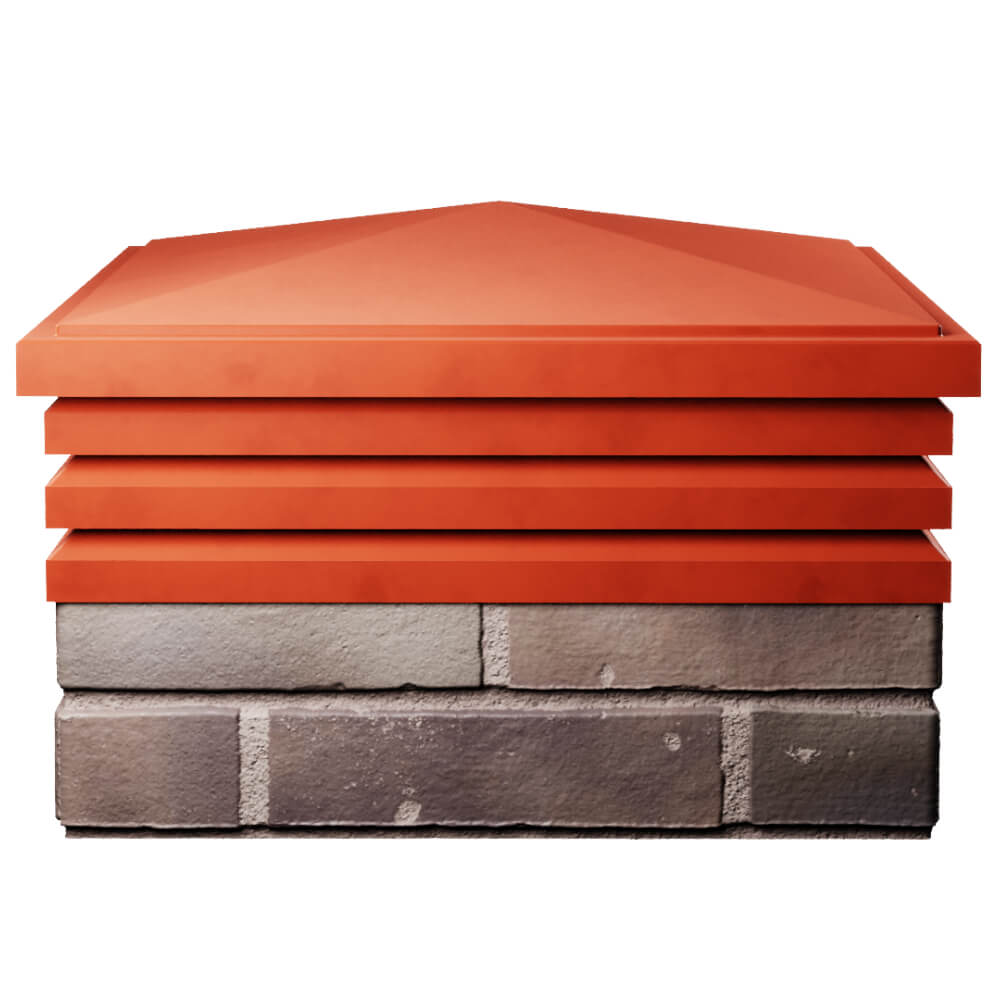 Колпак Zking Бона ХайТек Красный на столб 2х2 кирпича (513х513мм) Альметьевск фото