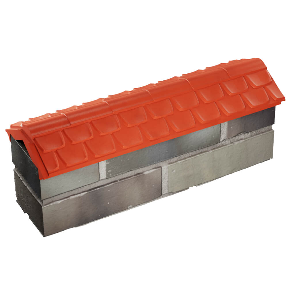 Парапет Zking Эльбрус Красный с посадкой на 0.5 кирпича (130мм) в Альметьевске фото