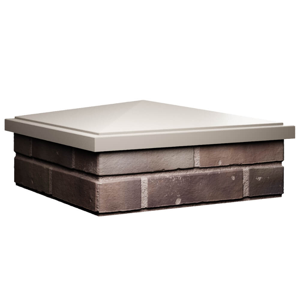 Колпак Zking БонаМоно Бежевый на столб 2х2 кирпича (515х515, 530х530мм) в Альметьевске фото