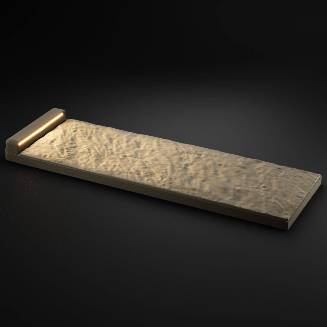 LED Светильник для шаговой плиты STONE Светлая Галька 330х75х98мм в Альметьевске фото