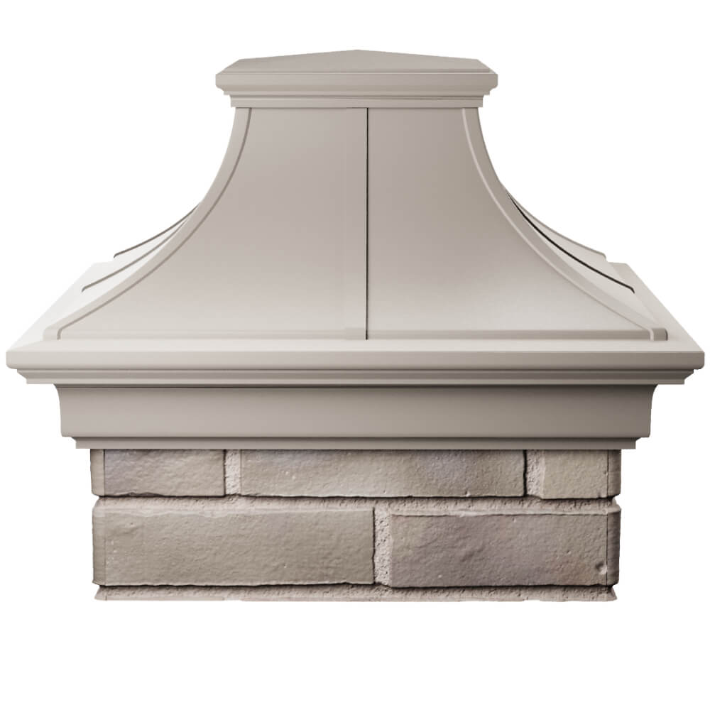 Колпак Zking Монблан Премиум Бежевый на столб 1.5х1.5 кирпича (385х385мм) Альметьевск фото