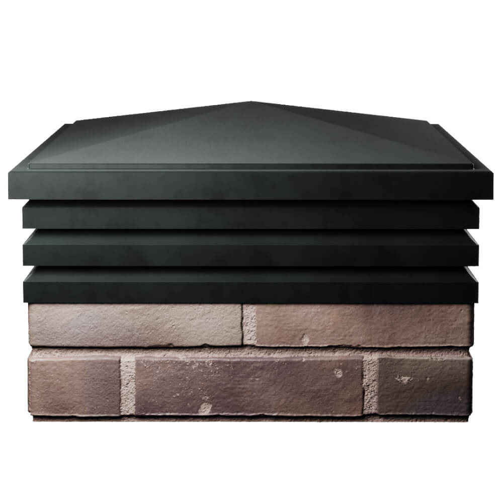 Колпак Zking Бона ХайТек Черный на столб 2х2 кирпича (513х513мм) Альметьевск фото