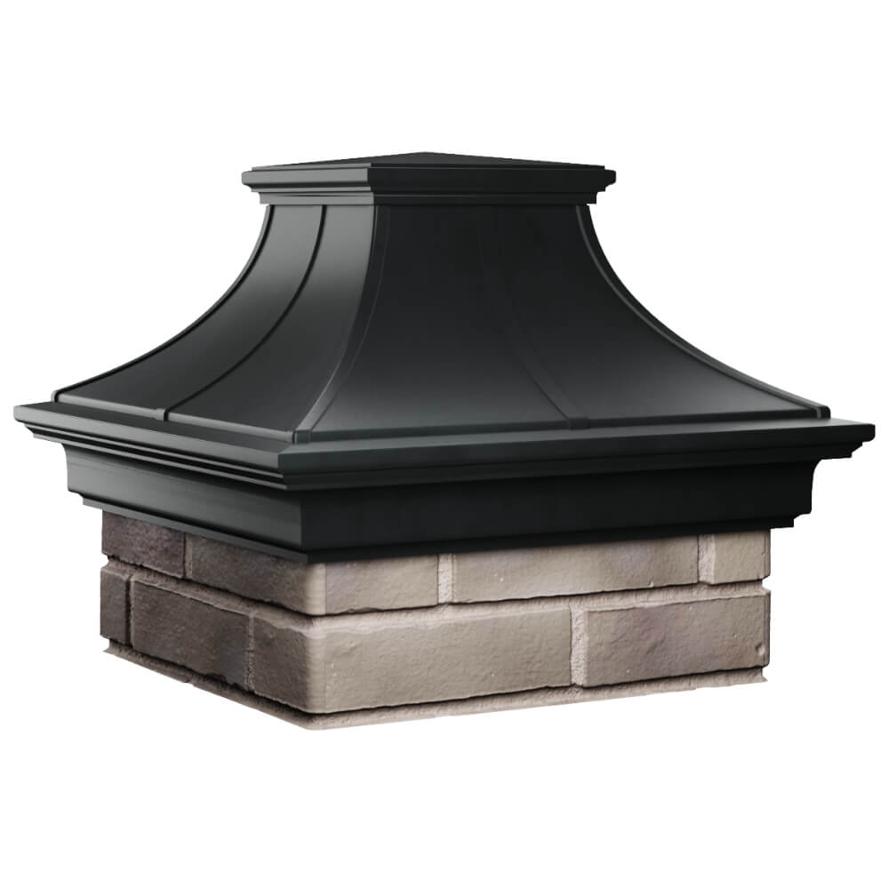 Колпак Zking Монблан Премиум Черный на столб 1.5х1.5 кирпича (385х385мм) в Альметьевске фото