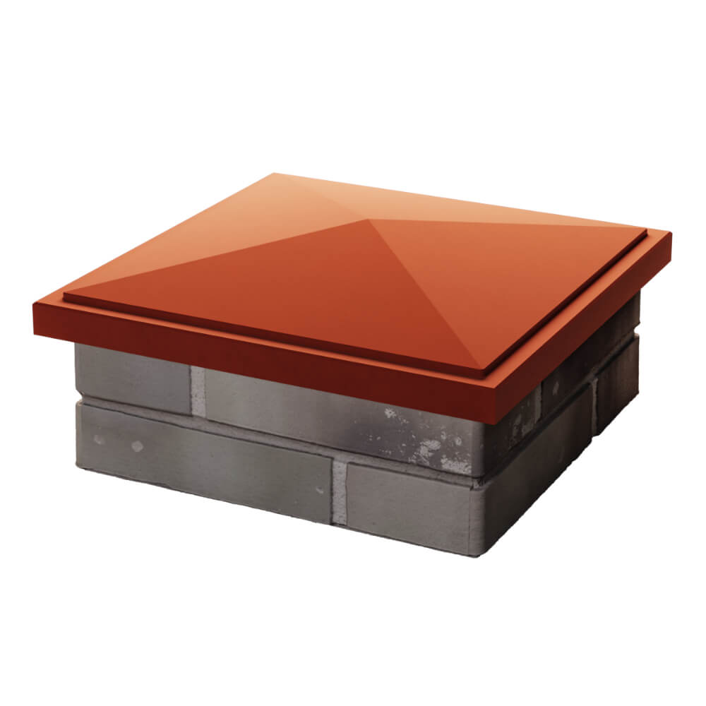 Колпак Zking БонаМоно Красный на столб 1.5х1.5 кирпича (385х385, 400х400мм) в Альметьевске фото