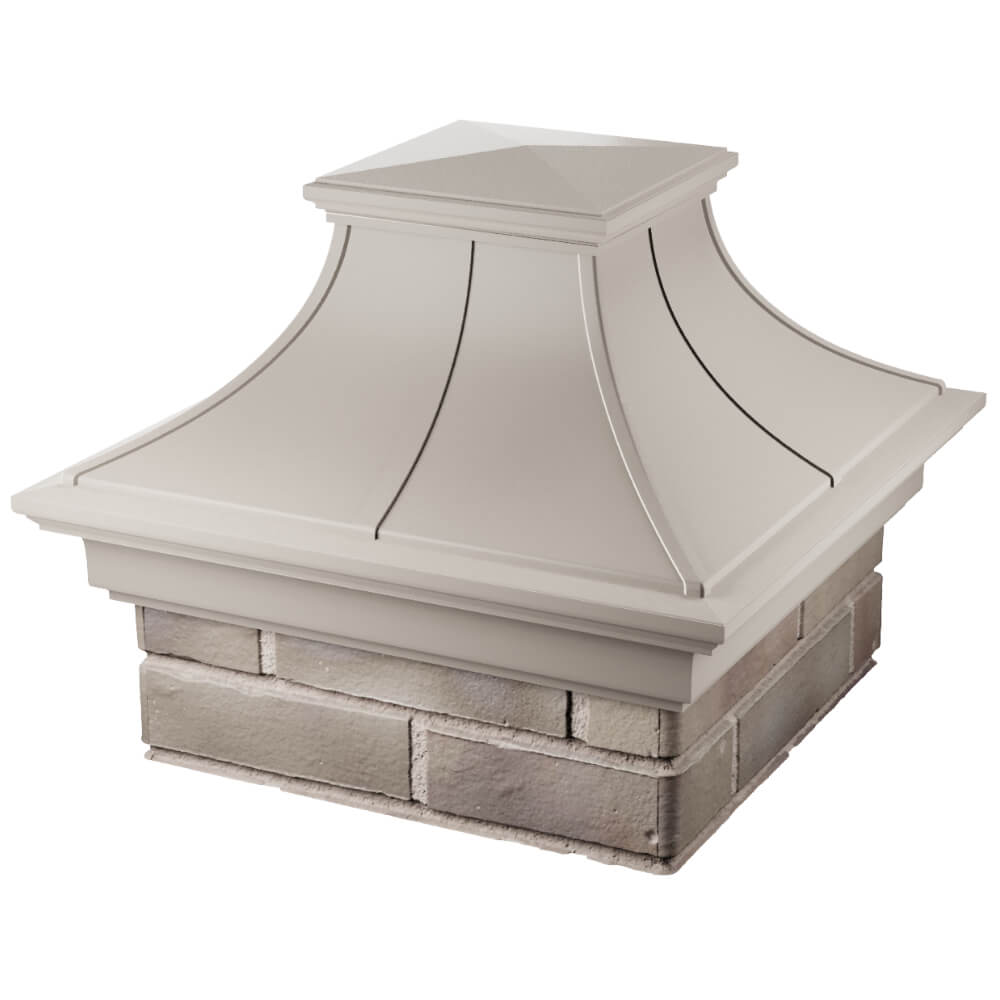 Колпак Zking Монблан Премиум Бежевый на столб 1.5х1.5 кирпича (385х385мм) в Альметьевске фото