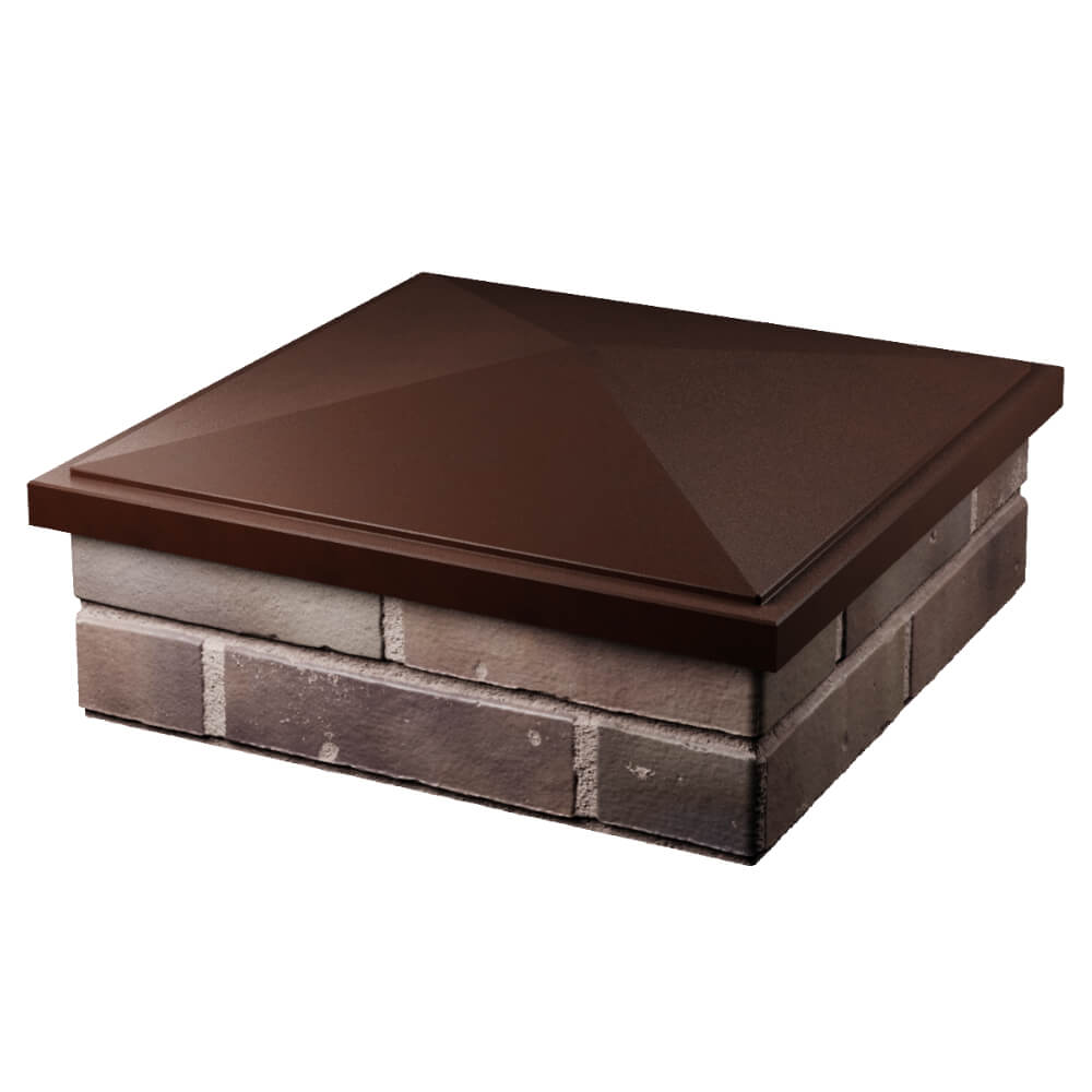 Колпак Zking БонаМоно Коричневый на столб 2х2 кирпича (515х515, 530х530мм) в Альметьевске фото