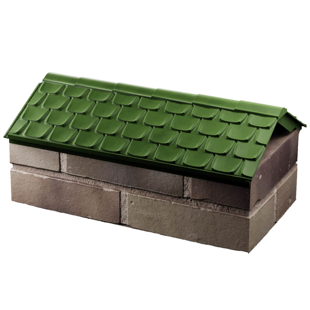 Парапет Zking Эльбрус Зеленый с посадкой на 1 кирпич (255мм) в Альметьевске фото