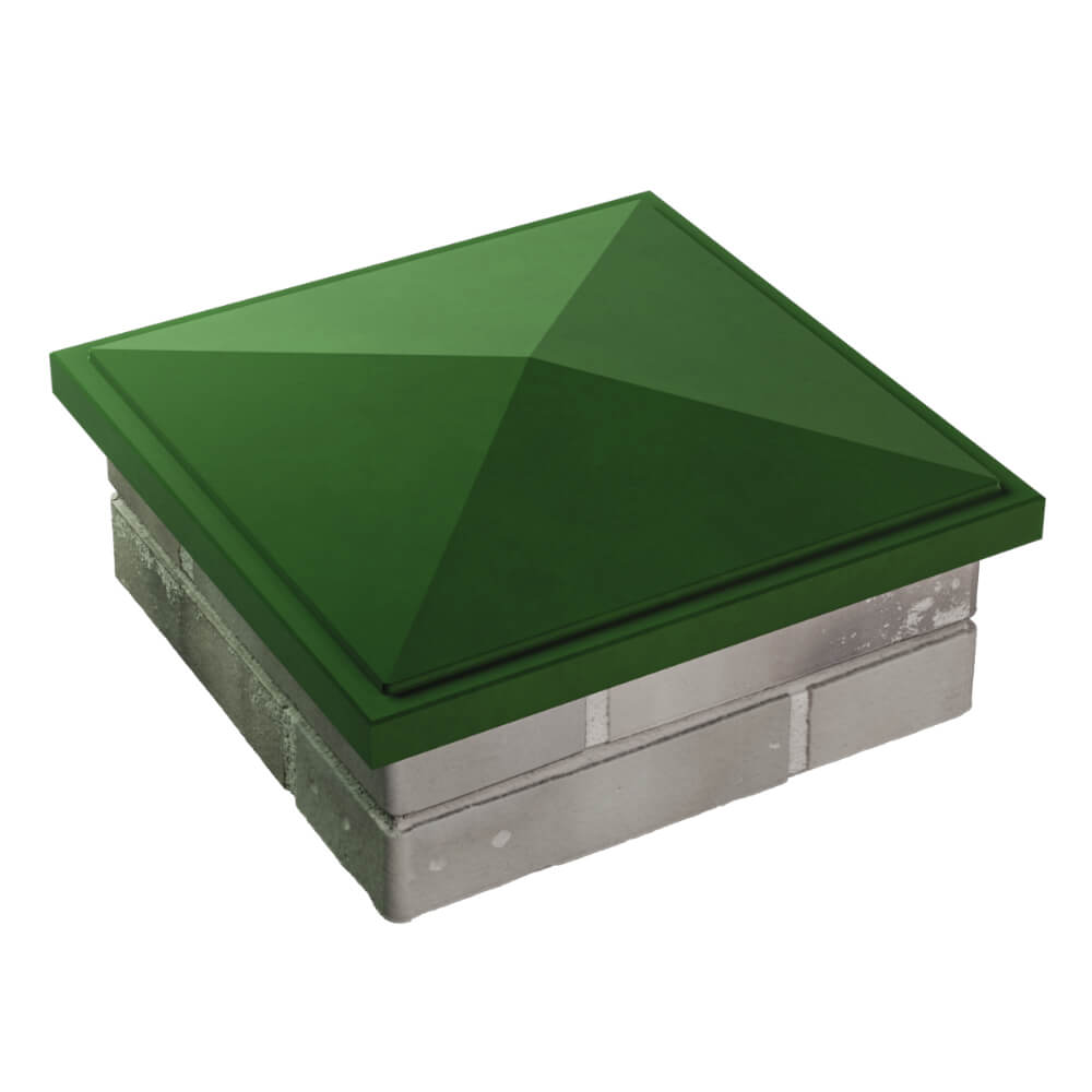 Колпак Zking БонаМоно Зеленый на столб 1.5х1.5 кирпича (385х385, 400х400мм) в Альметьевске фото