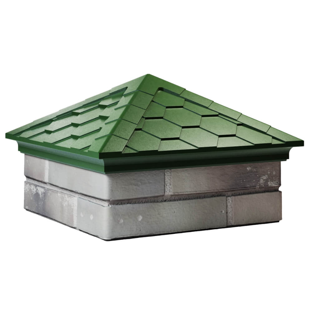 Колпак Zking Эверест Зеленый на столб 1.5х1.5 кирпича (390х390мм) в Альметьевске фото